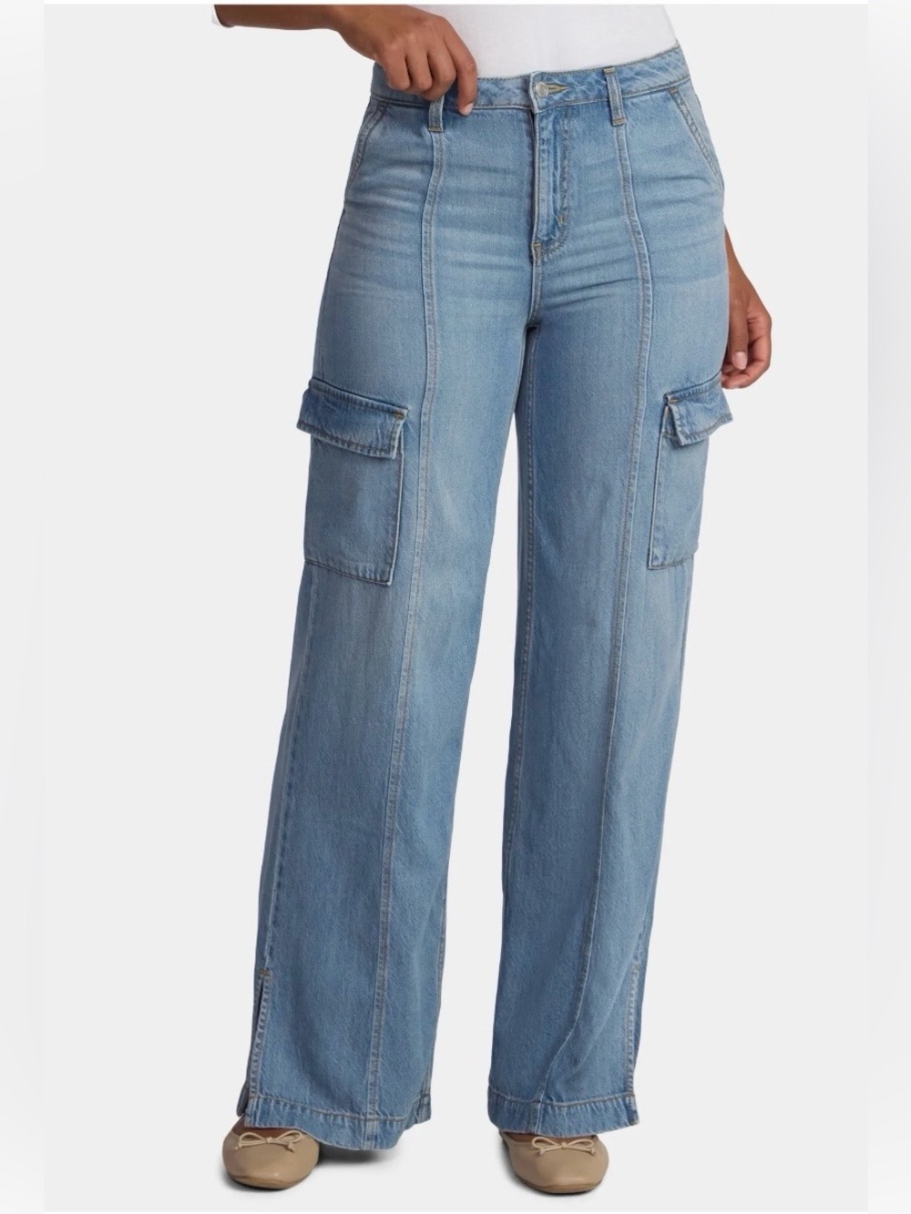 NWT Time and Tru High Rise Wide Leg Jeans for Women